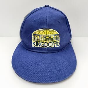 Vintage Alaska Airlines Mens Blue KingDome Seahawks Mariners Strapback Hat Cap